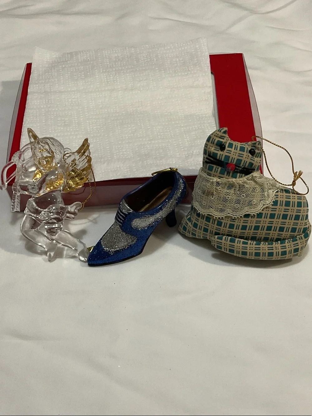 Blue Glitter Women's Decorative Heel Shoe Ornament